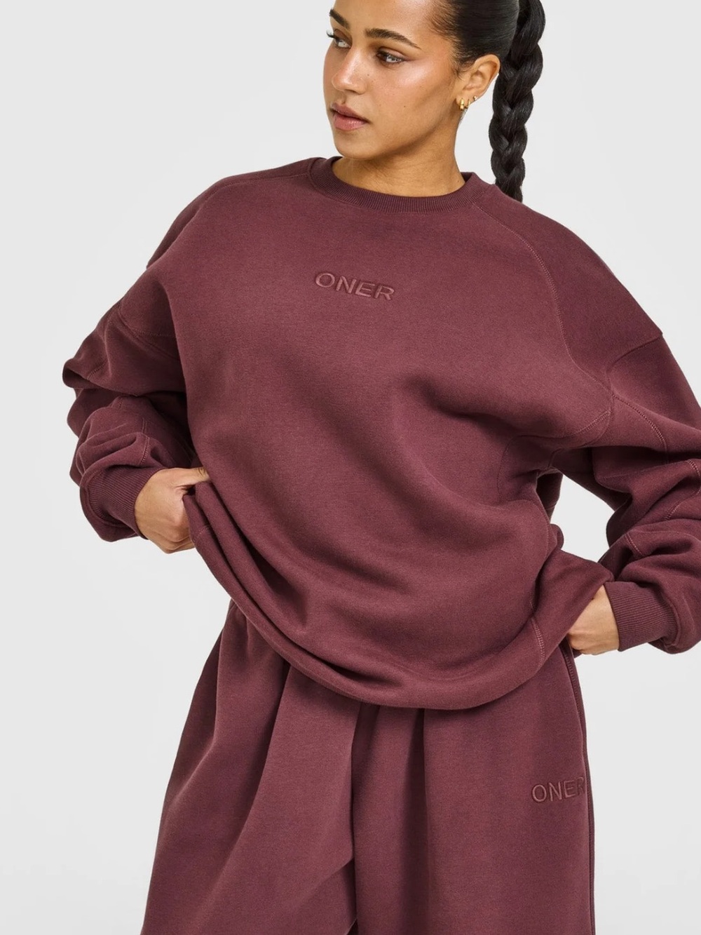 Oner Active foundations oversized crew neck sweatshirt